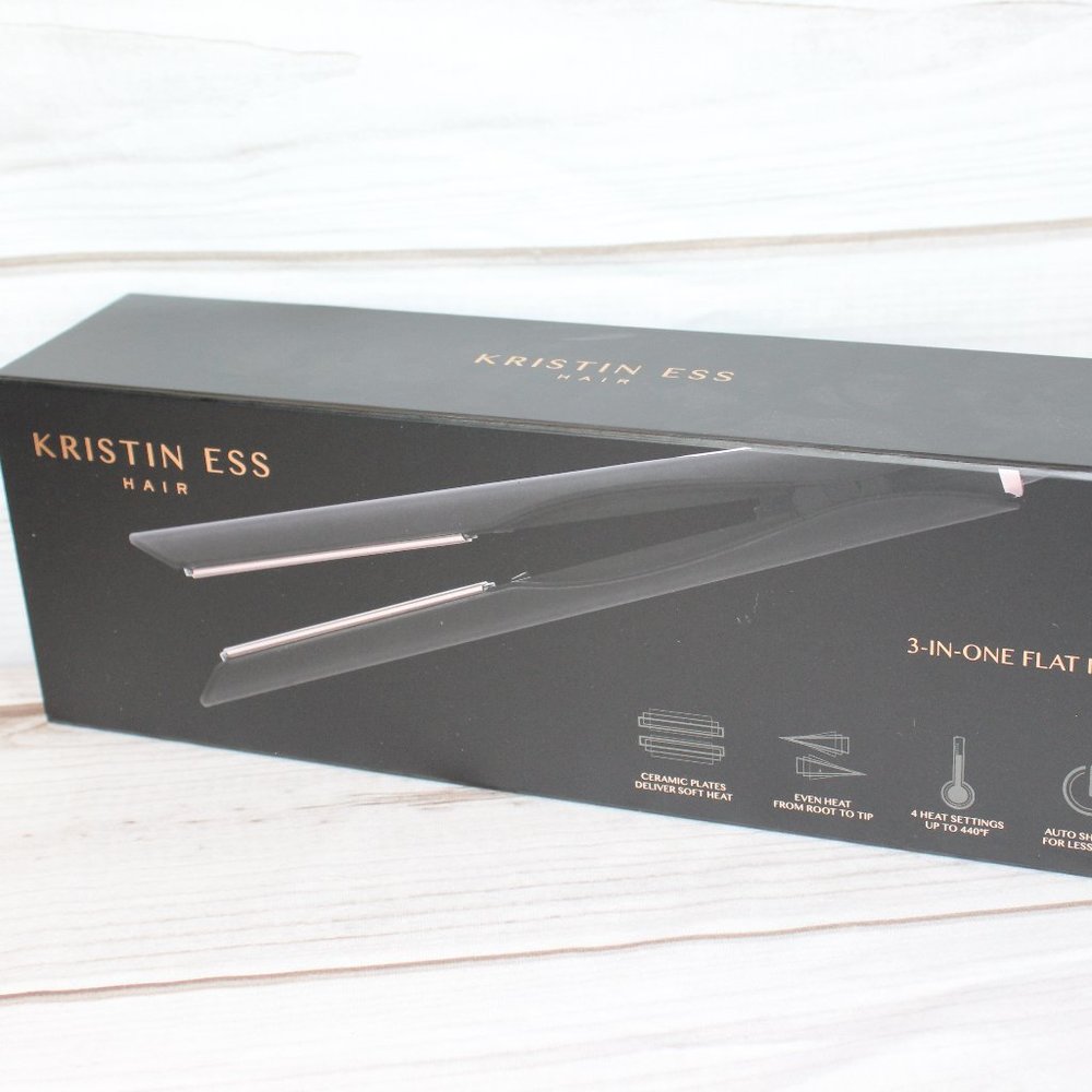 Kristin Ess Hair 3-In-One Ceramic Flat Iron Hair Straightener for Straightening,